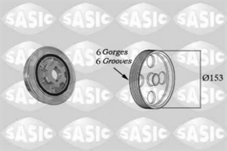 Remskiva, vevaxel, citroën c5 ii, c5 iii, c5 break ii, c5 break iii, c6, c8, c-crosser, peugeot 4007, 407, 407 sw, 607, 807, 05