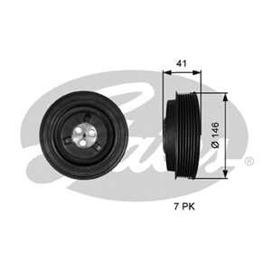 Remskiva, vevaxel, ford, 1379766, 1727140, 1748942, 6C1Q6B319EA, BK3Q6B319CA, BK3Q6B319CB