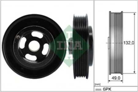 Remskiva, vevaxel, ford, 1539704, 1752282, 8A6G6B321AB, 8A6G-6B321-AB, 8A6G6B321AC, 8A6G-6B321-AC