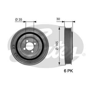 Remskiva, vevaxel, alfa romeo,chevrolet,citroën,fiat,ford,lancia,opel,peugeot,suzuki,vauxhall, 0515.W5, 0515W5, 1261085E00, 153