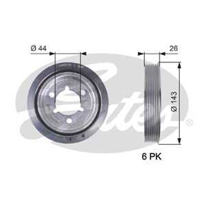 Remskiva, vevaxel, citroën,peugeot, 0515.N0, 0515.P1, 0515.R8, 0515N0, 0515P1, 0515R8, 96369244, 9636924480, 96506533, 96506533