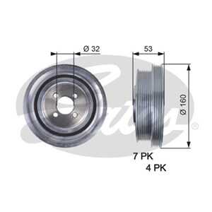 Remskiva, vevaxel, fiat,iveco, 504012367, 504076697