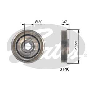 Remskiva, vevaxel, citroën,ds,fiat,ford,ford usa,lancia,peugeot,volvo, 0515.T6, 0515.V9, 0515T6, 0515V9, 1490842, 1520590, 1683