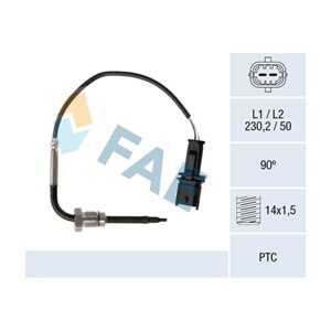 Sensor, avgastemperatur, , fiat 500l, 55184538, 55252502, 55271706