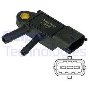 Sensor, avgastryck, alfa romeo,citroën,fiat,iveco,lancia,peugeot,suzuki, 1610531380, 1618.SV, 1618SV, 18590-62M00, 51855119, 51