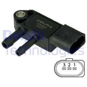 Sensor, avgastryck, , audi,seat,skoda,vw, 076 906 051B