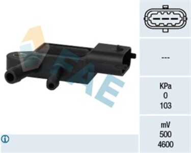 Sensor, avgastryck, volvo c30, c70 cabriolet ii, s40 ii, s60 ii, s80 ii, v40 halvkombi, v50, v60 i, v70 iii, xc60 suv i, xc70 i