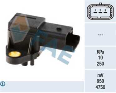 Sensor, insugstryck, Insugsgrenrör, citroën,fiat,lancia,peugeot,suzuki, 18590-67G00-000, 1920 7T, 1920.7T, 96.317.166.80, 96317