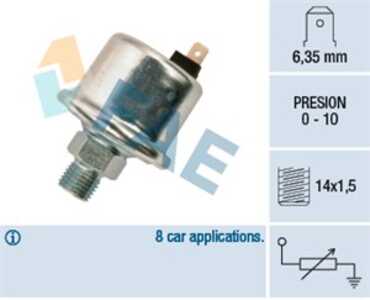 Sensor, oljetryck, mercedes-benz mb buss [w631], mb flak/chassi [w631], mb skåp [w631], seat 132, 28746117