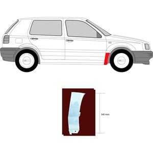 Skärm, Höger fram, vw golf iii, golf variant iii, vento