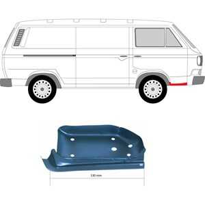 Skärm, Höger fram, vw transporter t3 buss, transporter t3 flak/chassi, transporter t3 skåp, 251801174