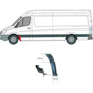 Skärm, Vänster fram, mercedes-benz,vw, 2E0 821 101, 906 630 2007, A 906 630 2007, A906 630 2007