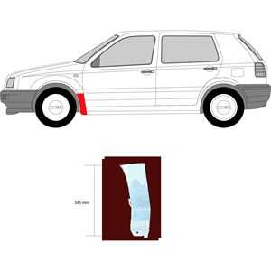 Skärm, Vänster fram, vw golf iii, golf variant iii, vento