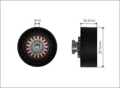 Spännrulle, Drivrem, citroën c15 kombi, c15 skåp/stor limousine, 5751.85, 575185, 96 399 167, 96399167