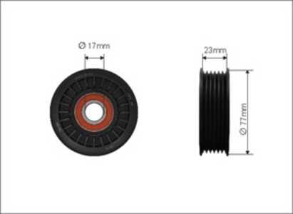 Spännrulle, Drivrem, jeep commander, grand cherokee ii, grand cherokee iii, 53030958, 53030958AB, 53030958AC, 53030958AD