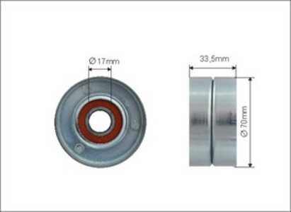 Spännrulle, Drivrem, alfa romeo,cadillac,chevrolet,opel,saab, 12575509, 12626644, 4817877, 6 36 527, 636527, 71741116, 71770693