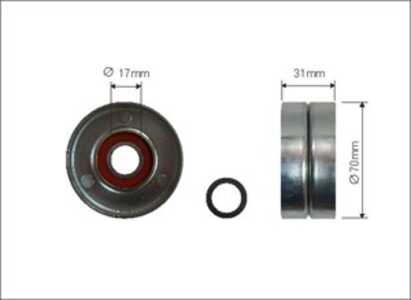 Spännrulle, Drivrem, toyota camry sedan, 166200H020, 16620-0H020, 166200H021, 16620-0H021, 1662028040, 16620-28040, 1662028041,