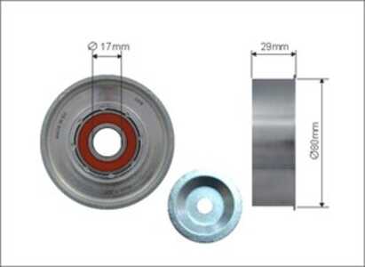 Spännrulle, Drivrem, mitsubishi l200 / triton, 1345A009, 1345A062