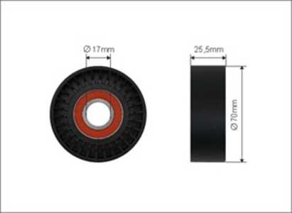 Spännrulle, Drivrem, ford fiesta v, fiesta van v, fusion, ka, street ka, 1149701, 1340774, 1376886, 1488357, 1517861, 2S6G10K01