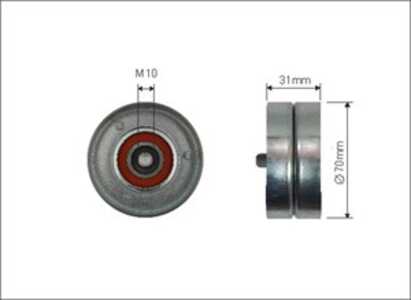 Spännrulle, Drivrem, mazda 3, 3 sedan, 6 hatchback, 6 kombi, 6 sedan, cx-7, R2AA15980B, R2AA-15-980B, R2AA15980C, R2AA-15-980C,