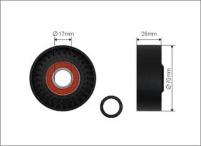 Spännrulle, Drivrem, ssangyong actyon i, actyon sports i, kyron, rexton / rexton ii, rodius i, 6652000070, 66520-00070, 6652000