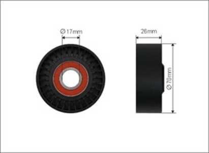 Spännrulle, Drivrem, jeep grand cherokee ii, wrangler ii, 04854089A, 04854089AB, 4854089AB