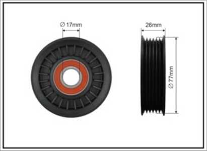 Spännrulle, Drivrem, buick,chevrolet, 12563083, 20577684, 24503851, 24507667, 24507684