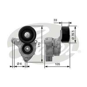 Spännrulle, Drivrem, honda civic hatchback vii, 31170PND003, 31170PND013