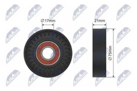 Spännrulle, kilrem/drivrem, ford,volvo, 1465914, 1476893, 1514877, 1563519, 30757330, 30777726, 31251337, 31251429, 31258145, 3