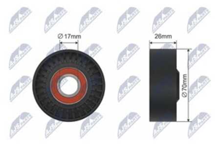 Spännrulle, kilrem/drivrem, opel signum halvkombi, vectra c, vectra c gts, vectra c kombi, renault espace iv, vel satis, 56 36 