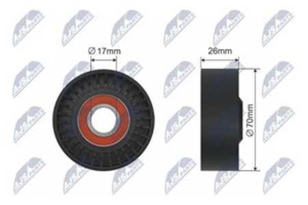 Spännrulle, kilrem/drivrem, bmw x3 [e83], x5 [e70], x6 [e71, e72], 11 28 7 799 851, 11287799851, 7 799 851, 7799851