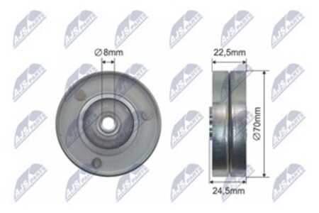 Spännrulle, kilrem/drivrem, bmw,land rover,opel, 11 28 2 243 592, 11 28 2 244 754, 11282243592, 11282244754, 13 40 539, 13 40 5