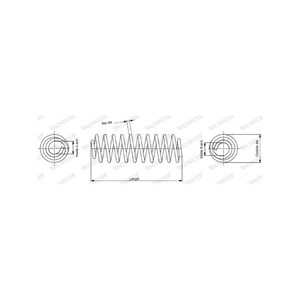 Spiralfjäder, Bakaxel, toyota yaris verso, 4823152200