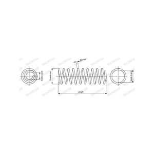 Spiralfjäder, Bakaxel, bmw 5 [e60], 33536761218, 901 352 998 00