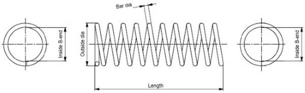 Spiralfjäder, Bakaxel, ford s-max, 1415666, 1509835, 6G91-5560-FBC, 6G91-5560-FBD