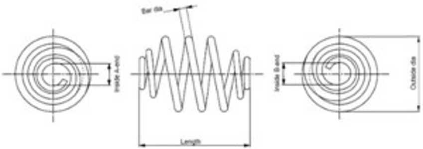 Spiralfjäder, Bakaxel, skoda octavia combi i, vw bora variant, golf variant iv, 1J9511115D