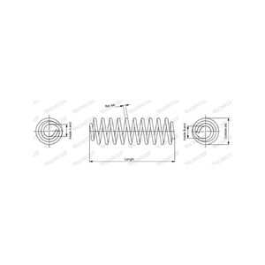 Spiralfjäder, Framaxel, kia rio iii, rio hatchback van iii, rio sedan iii, 546301W000, 546301W001, 546301W004