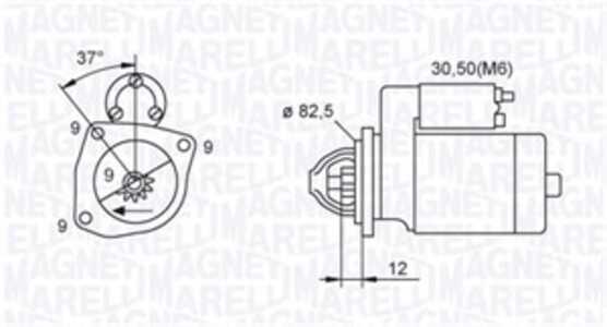 Startmotor, alfa romeo,cadillac,chevrolet,fiat,lancia,opel,saab, 46478945, 46823543, 51 832 954, 51782321, 55192482, 55195211, 