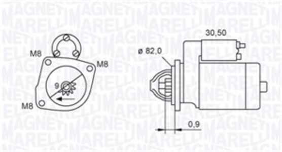 Startmotor, fiat ducato buss, ducato flak/chassi, ducato skåp, 51832949