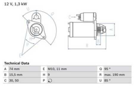 Startmotor, toyota avensis, avensis kombi, avensis sedan, corolla verso, 28100 0D090, 28100 0D180