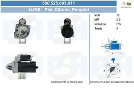 Startmotor, citroën,fiat,peugeot, 1329201080, 46758240, 5802EE, 5802Z0, 5802Z2, 5802Z3, 5802Z4, 71723353, 71786770, 71786771, 7