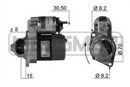 Startmotor, mercedes-benz a-klass [w168, w169], b-klass sports tourer [w245], vaneo [414], 004 151 85 01, 005 121 21 01, 005 15