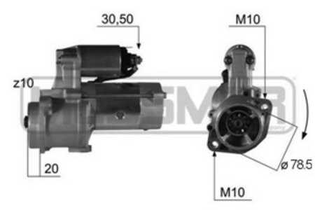 Startmotor, hyundai h-1 skåp, porter flak/chassi, porter skåp, kia sorento i, 36100-4A000