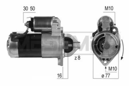 Startmotor, kia cerato halvkombi i, cerato sedan i, 36100-2A000