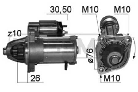 Startmotor, ford focus iii, focus sedan iii, focus turnier iii, 1871331, F1FT 11000 CA