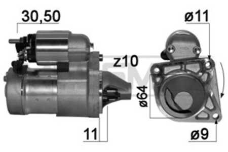 Startmotor, fiat 500, bravo ii, grande punto, idea, panda, punto evo, lancia musa, ypsilon, 51817370, 51832951, 51890632