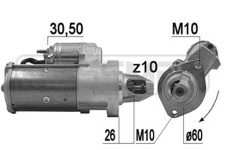 Startmotor, mercedes-benz s-klass [w220], s-klass coupé [c215], 005 151 24 01, 51512401, A 005 151 24 01, A 51512401