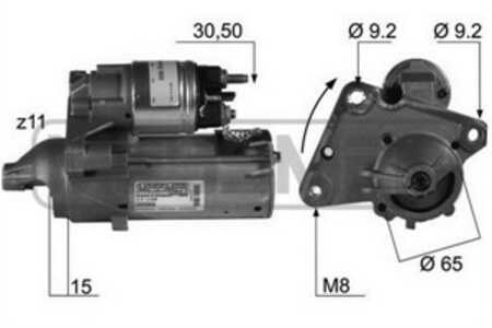 Startmotor, citroën,ds,fiat,opel,peugeot,toyota, 28100-YV010, 28100-YV011, 36 40 319, 5802 AZ, 5802 FG, 5802 FH, 5802 FP, 5802 