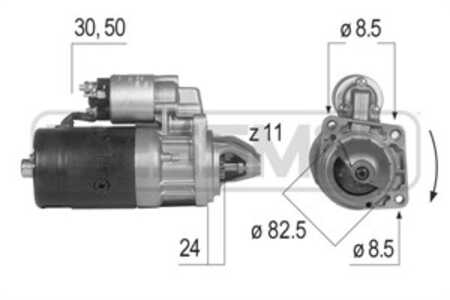 Startmotor, alfa romeo,chrysler,dodge,jeep,rover, 195270503000, 35532041F, 60412969, 605129690