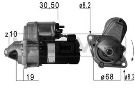 Startmotor, chevrolet,daewoo,fiat,opel,saab,vauxhall, 09 000 801, 09 115 192, 09 163 856, 09 512 051, 10 455 506, 12 02 003, 12